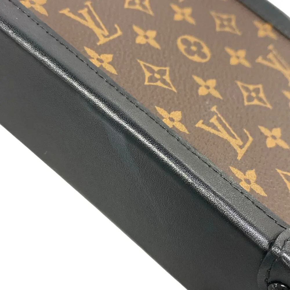 Louis Vuitton Pochette Trunk Vertical Monogram Shoulder Bag M63913 Black